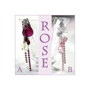 スワロフスキー携帯ストラップ ROSE ET ROSE