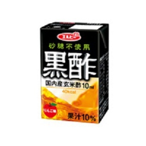 健康に、毎日一本!!!【エルビー健康】砂糖不使用黒酢(さとうふしようくろず) 125mL×24本(簡易梱包)×2ケース(簡易梱包)