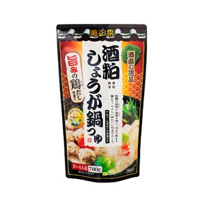 【寒い期間 限定】菊正宗(きくまさむね) 酒粕しょうが鍋つゆ 袋700g(3～4人前)×12袋(化粧箱なし)