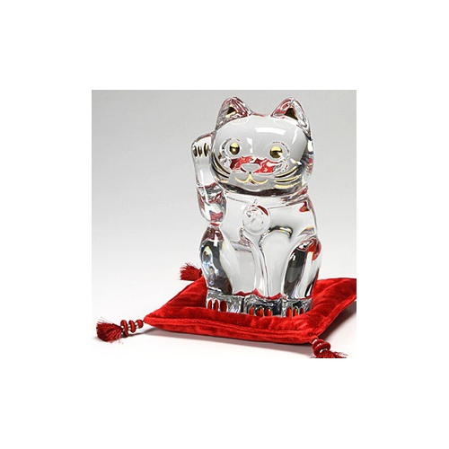 【限定入荷】 Baccarat (バカラ) 招き猫(まねきねこ:CHAT LUCKY CAT  Clear) L25 一体