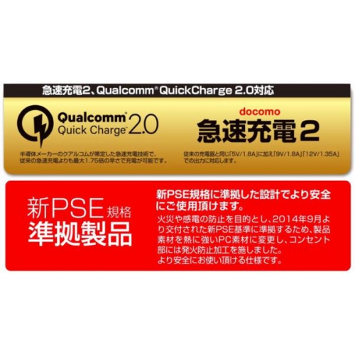 ★新PSE規格対応・スマホ&タブレット超急速充電器1.5m akj-nqj15 画像