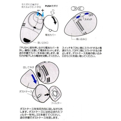 ★ミニ掃除機でデスクの上をお手軽クリーニング! mmc-gy 画像