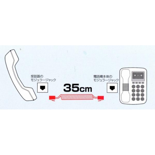 ★電話機・受話器コード4極4芯用 mtc-003mb 画像