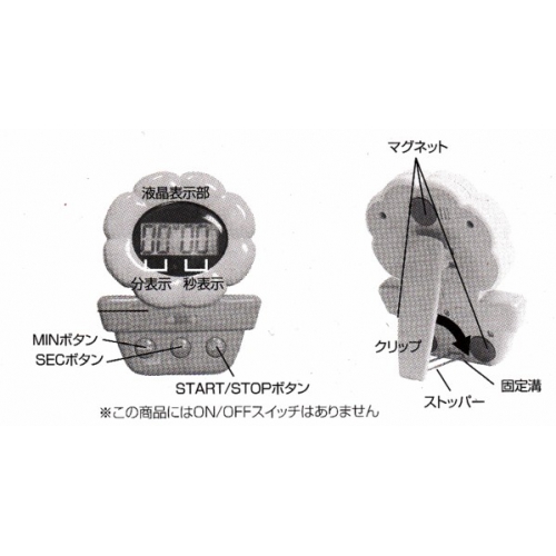 ★ピピピでお知らせ!キッチンタイマー・ひまわり新品 mkt-him 画像