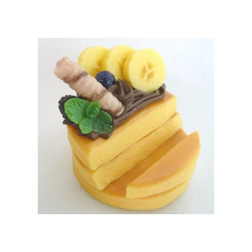 リアルデコケーキ スマホスタンド チョコバナナパンケーキ