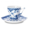 ロイヤルコペンハーゲン(Royal copenhagen) ブルーフル―テッド フルレース(Blue Fluted Full Lace)【コーヒーカップ&ソーサー】 1客(化粧箱なし)