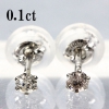 天然ダイヤモンドピアス 0.1ct TTLB1クラス